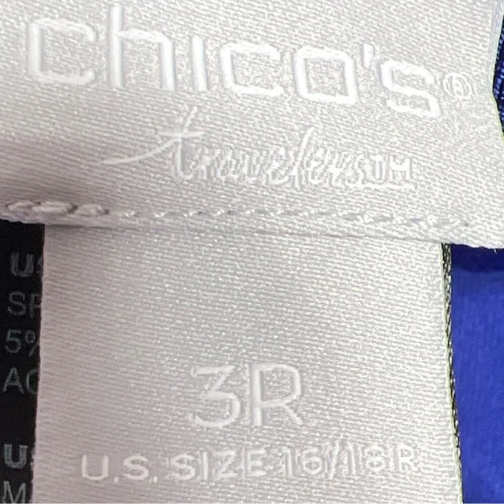 Chico's Travelers Pull On Pants Blue Sz 3R (US XL) EUC